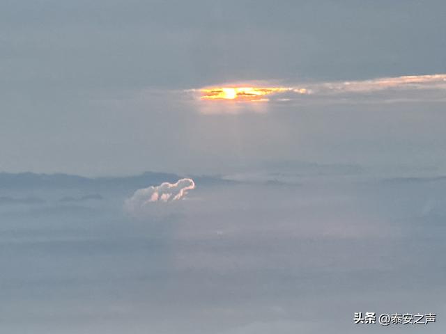 雨后泰山云海翻涌如仙境