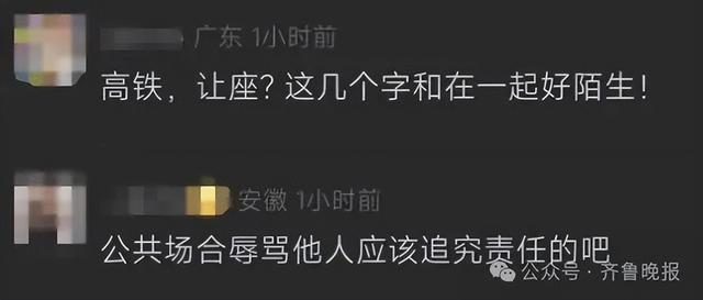 男子高铁上要求年轻人让座，被拒后骂对方“畜生”，小伙子霸气回怼！12306回应