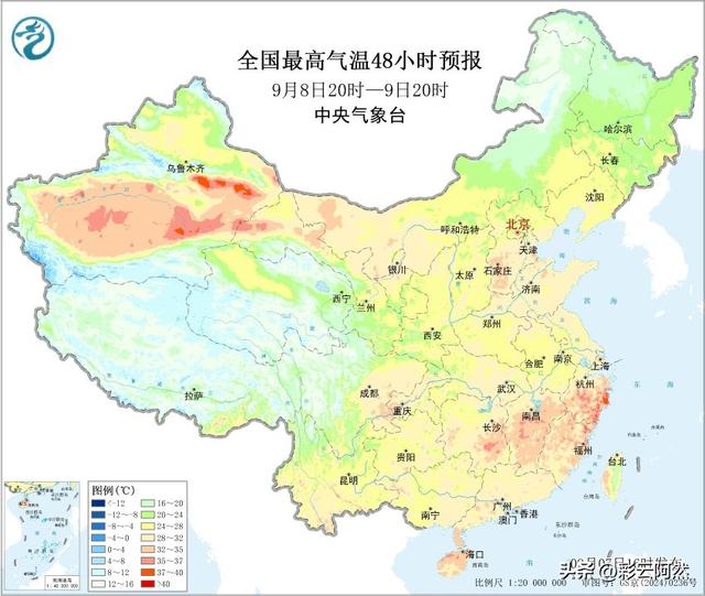 新一轮强降水来袭，冷空气局地降温12℃，明日9月8~10号降雨如下
