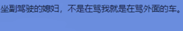 出远门你媳妇坐在副驾驶上在干嘛？评论区让人笑到肚子痛，人才啊