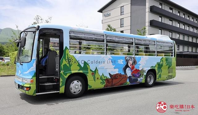 熊本处由行就乘坐Aso caldera line!车中解锁多处经典美景!
