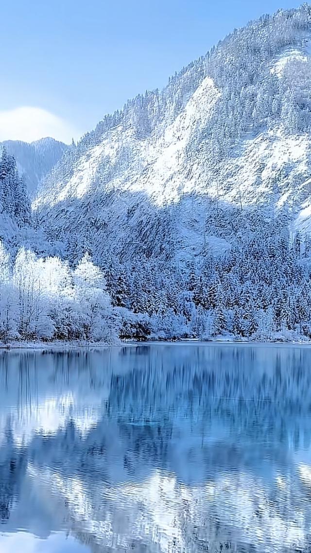 冻住的仙境！九寨沟一下雪，就美成了神仙不敢认的模样