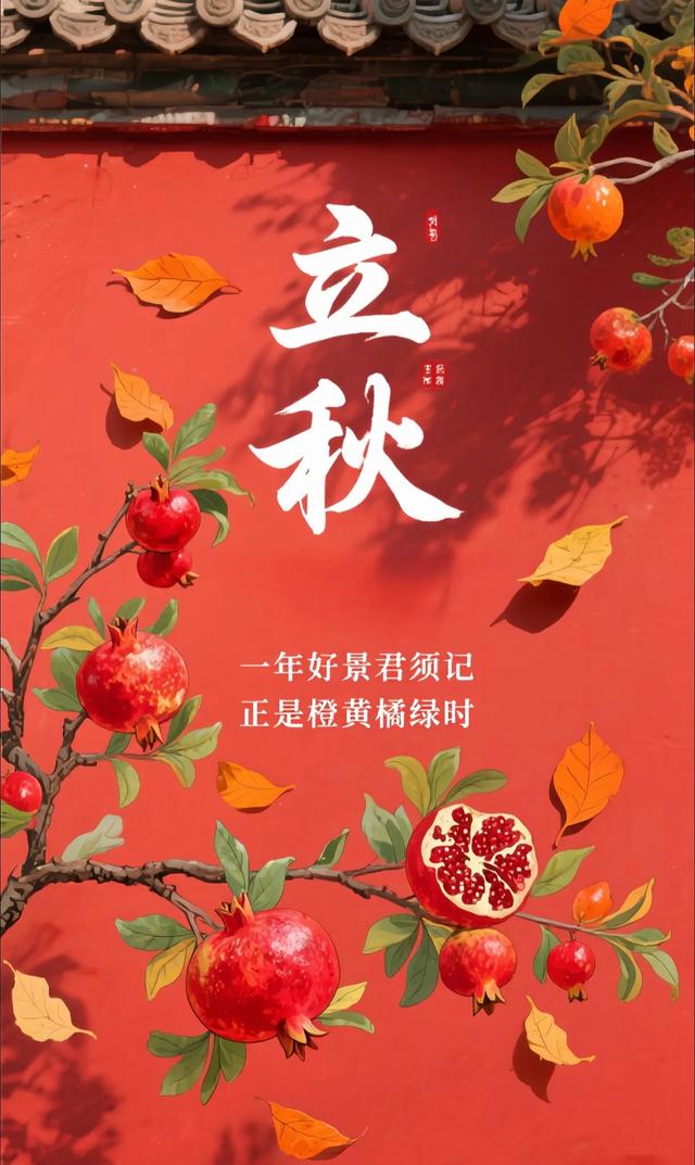今日立秋，立秋的第一条朋友圈这样发