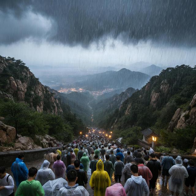 2025《泰山山顶雨中，安全与体验该如何平衡？》
