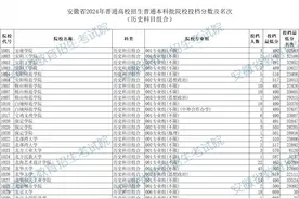 安徽2024高招普通本科批院校投档分数及名次公布！图片