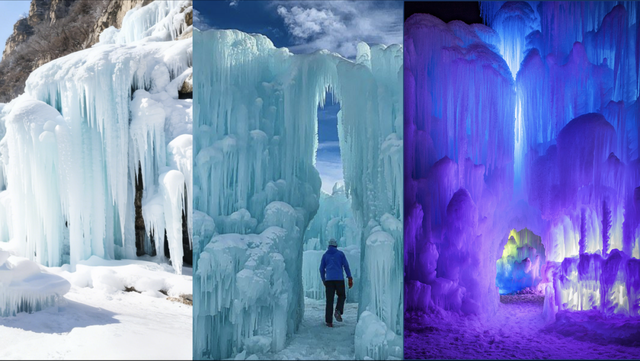 冰封玫瑰 + 冰瀑奇观的冬日浪漫，元旦冲平谷