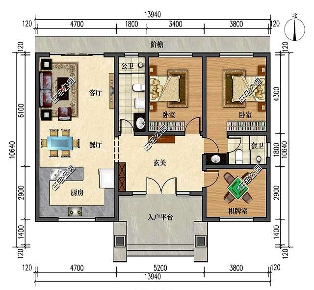 回农村建养老房，我只推荐一层户型，推荐8套图纸看看哪套适合你