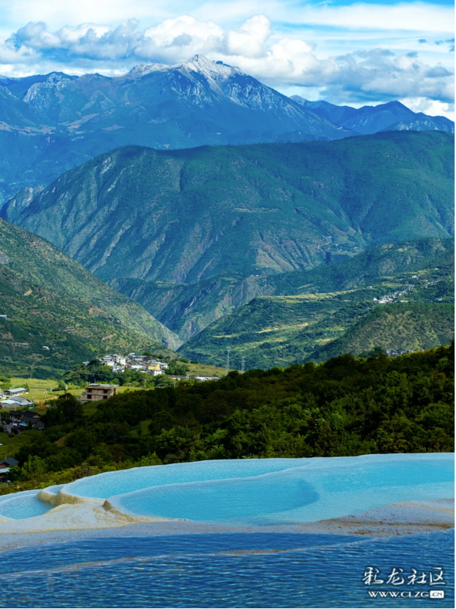 哈巴雪山和白水台的绝美同框