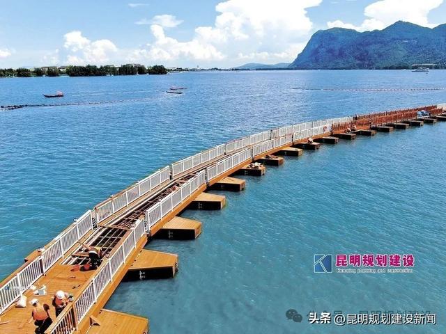 滇池草海第三座浮桥预计9月下旬建成！