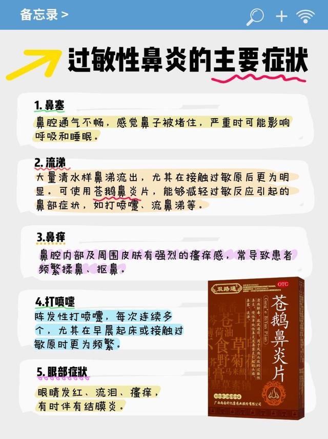 过敏性鼻炎的症状表现有哪些？