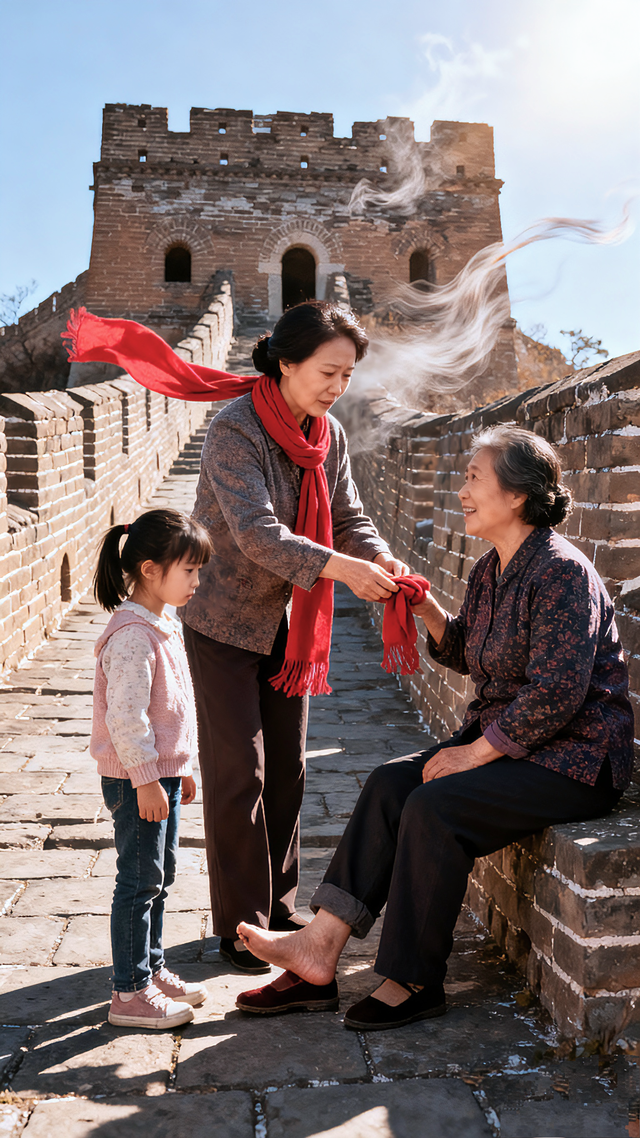 《金陵一对. 联连中国》上联:八达岭好汉丈度天涯；