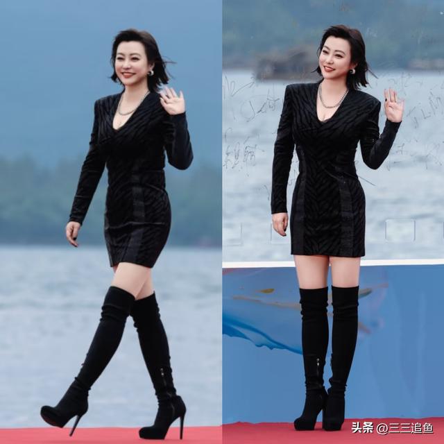 郝蕾瘦身成功！穿10厘米高跟鞋，整个人又瘦又有肉，这也太美了