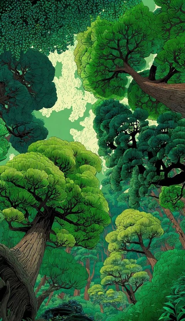 慢慢转凉的深秋，留一抹绿意盎然生机在心底