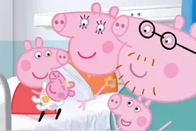 《小猪佩奇》官宣猪妈妈三胎得女，一家五口合照公布图片