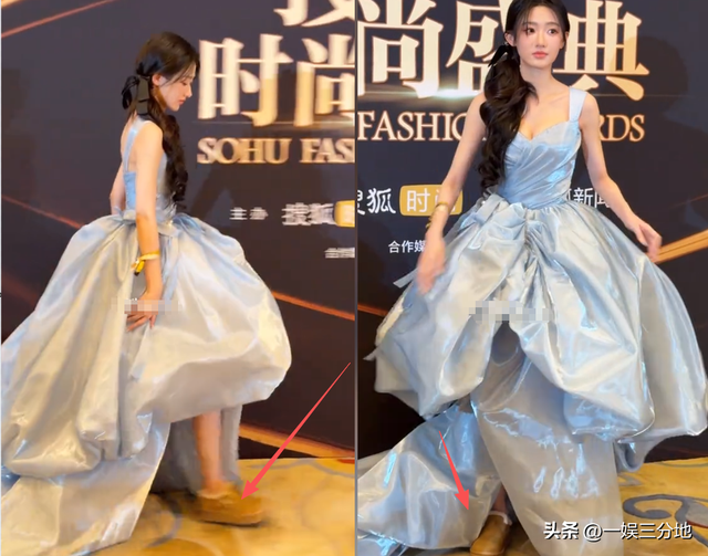 北京红毯，摔跤、独眼龙造型	、礼服搭棉鞋	，走秀反成大型灾难现场