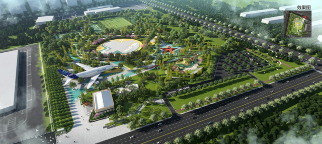 武清新公园太香了！儿童乐园、飞机广场、天空剧场，6月开放！