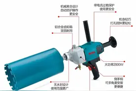 别把电锤当成水钻用，否则后果很严重图片