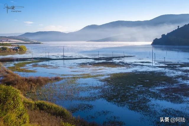 大理有个水库跟金沙江相通,风光潋滟,是本地人露营的宝藏去处