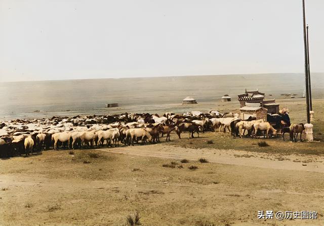 老照片：30年代内蒙古风光，“塞外江南”太美了！