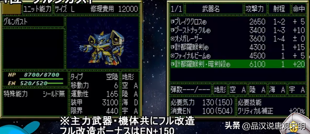 机器人大战F十大机体排名：强力机体很多，但钢巴斯塔才是第一。