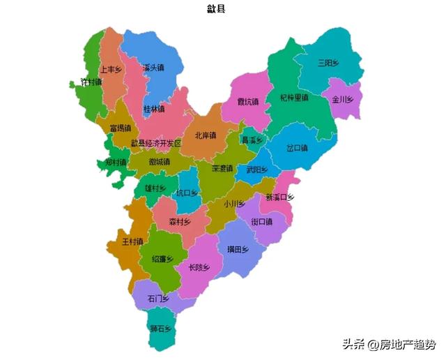 黄山市行政区划图
