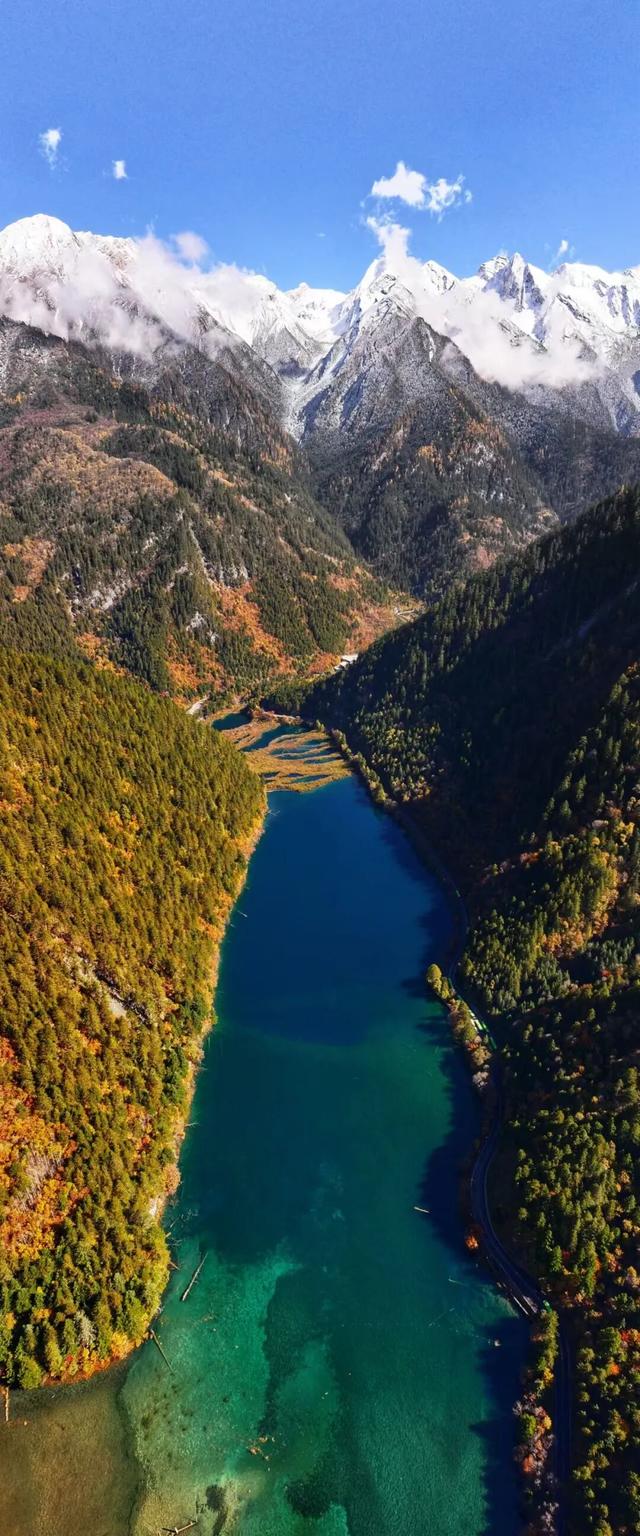 碧水吻醒秋色，落叶撞进九寨沟的调色盘