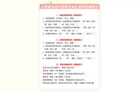 小升初语文：句子改写方法及专项训练!!!图片