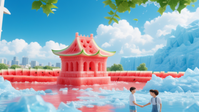 将北方海南泡在西瓜汁里！想一口吃掉~