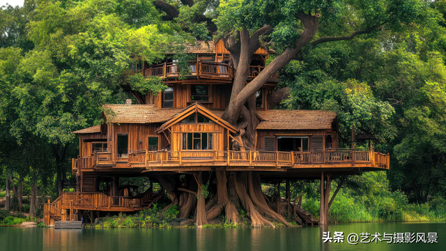 逃离现实：在梦幻树屋中寻找内心的宁静！