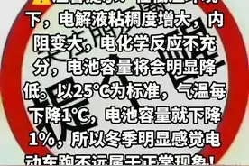 天冷电动车充足电，加油门就掉2格电，告诉你原因并分享改善方法图片