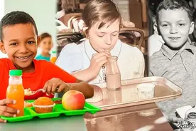 美国学校午餐：穿越岁月的美味时光图片