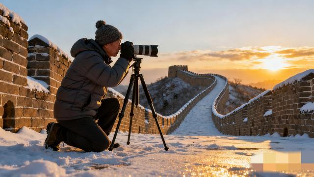 刷爆朋友圈！雪花裹长城 千年雄关秒变诗 中外游客手拉手踏雪成画