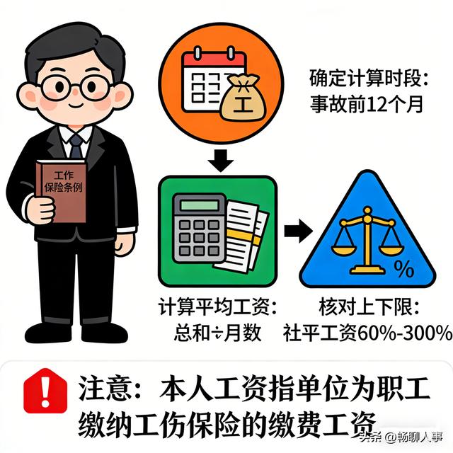 职工工伤的一次性伤残补助金中本人工资标准的计算方法