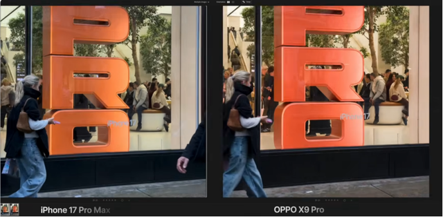 iPhone 17 Pro Max vs OPPO Find X9 Pro 相机实测： 用照片告诉你谁更强