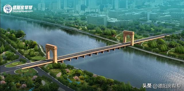钱塘江路大桥如果建成，它将是德阳第二OR三漂亮的大桥！