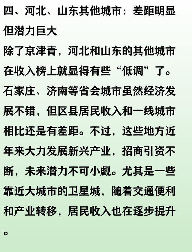 北方地区人均收入30强区县：北京市断档领先，青岛民生强于天津？