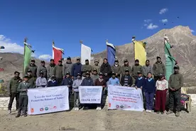 中国尼泊尔接壤地区，正努力保护这一物种图片