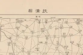 1935年日军测绘扶沟县附近老地图，图题《扶沟县》解放前扶沟县图片