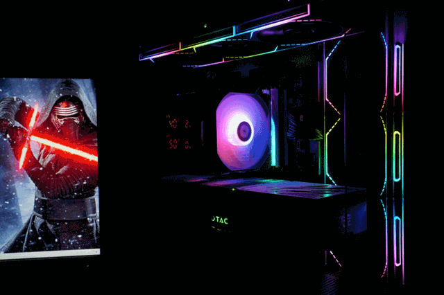 乔思伯D400无立柱曲面海景房+9950X3D+ROG B850-F+索泰5070Ti装机