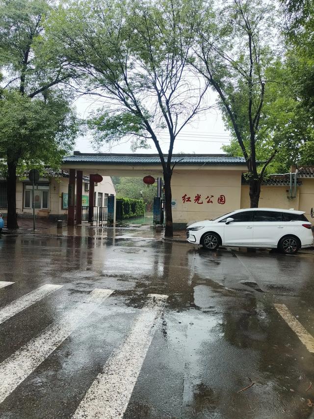天津雨中的《红光公园》