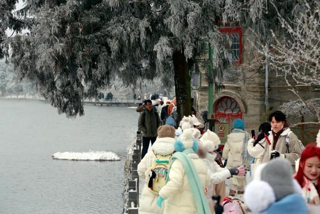 庐山喜迎马年首场雾凇奇观