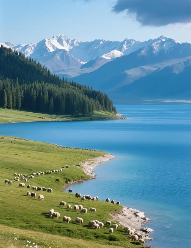 我是上海人，旅游景点喀纳斯，游神仙湾遇晨雾散后见彩石碧水