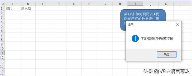VBA数据库解决方案第二十一讲:数据表中删除添加修改字段的代码