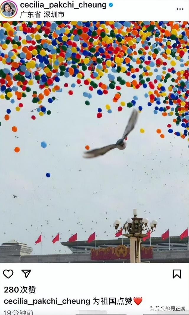 谢霆锋也没想到，张柏芝会因阅兵当天的一特殊举动，实现口碑暴增