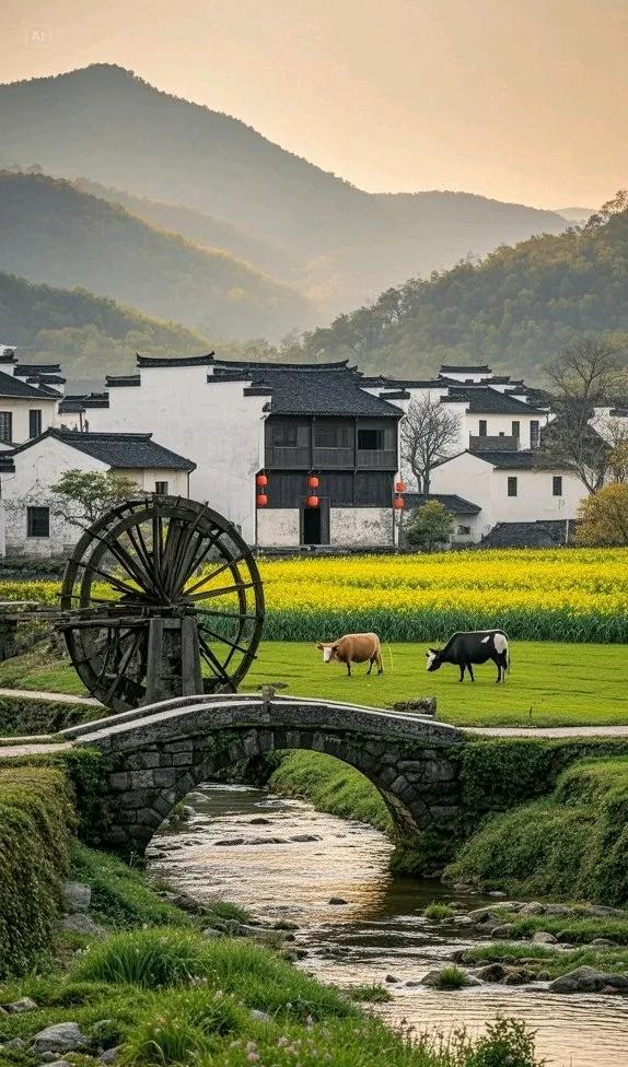 最美乡村：花海拥古村，山水间藏着诗与远方