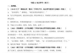 2025年*小升初六年级语文基础知识讲练测*专题12 标点符号（练习）图片