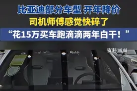 比亚迪部分车型开年降价，司机师傅感觉快碎了，“花15万买车跑滴滴两年白干！”图片
