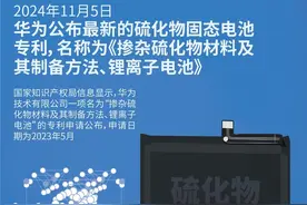 华为固态电池专利公布，充电5分钟续航3000公里，并且它不会起火图片
