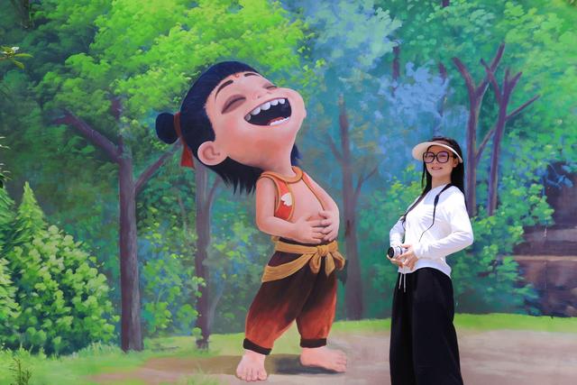 济源五龙口镇山口村，一处神话主题村落，能看到众多神话卡通壁画