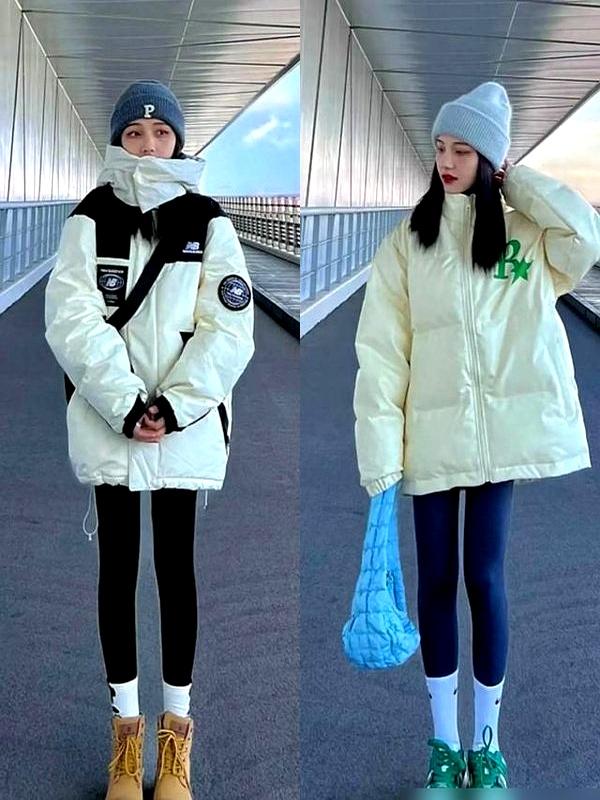 被北京上海街拍惊艳了！满街都是“冬服+瑜伽裤”，洋气时髦保暖